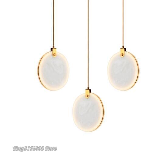 Modern Natural marble LED Pendant Lights Nordic Dining room Bar Coffee Pendant Lamp Hanglamp Loft Indoor Decor Lighting Fixtures