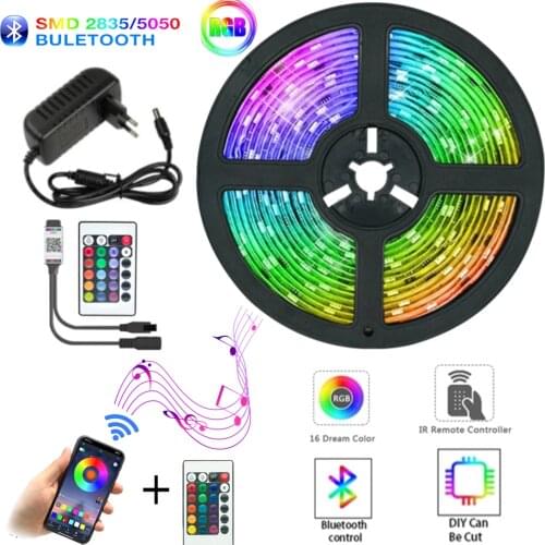 Led Light Strip Bluetooth 20M RGB5050 3528 WiFi Waterproof Color Changing Flexible Ribbon Tape Diode5M 10M 15M Bluetooth control