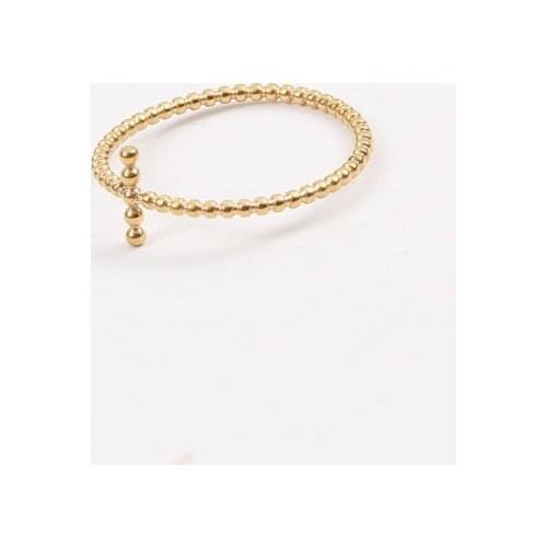 High Quality Original Design Feometric Cross Rose Golden Stainless Steel Rings For Women Simple Beads Chains Engagement Wedding