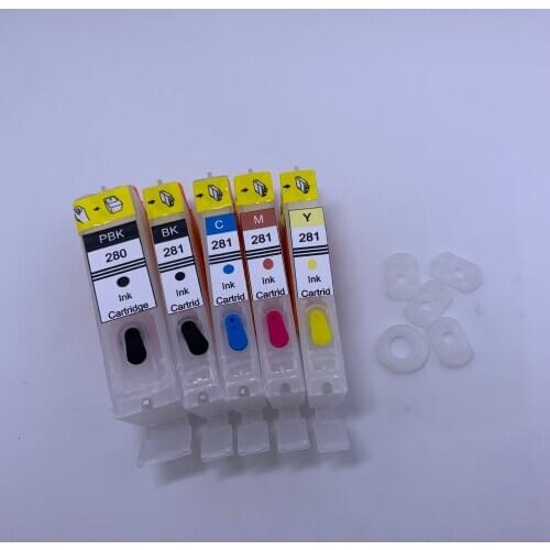 YOTAT Refillable Ink Cartridge PGI280 PGI-280XL PGI-280 CLI-281 for Canon PIXMA TS8120 TS9120 TR7520 TR8520 TS6120