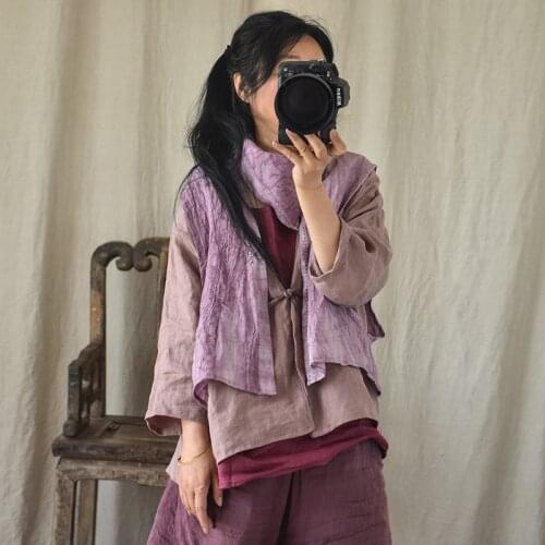 Women Loose Linen Vests Ladies Vintage Flax Waistcoat Outerwear Open stitch Tops Sleeveless Tops Vest Female Vest