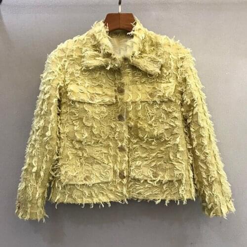 Vintage Yellow Blazer Jacket For Women Loose Long Sleeve Office Coat With Pockets Casual Double Breasted Outerwear Tops