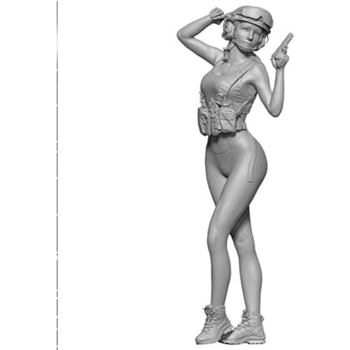 1/24 Resin Model figure GK, DEBORAH, Military theme, Unassembled and unpainted kit