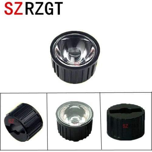 10pcs 60degrees LED Lens With black Holder For 1W 3W 5W High Power LED Lamp Light