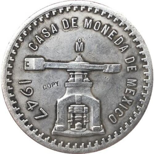 1947 Mexico 1 Onza coins COPY 42mm