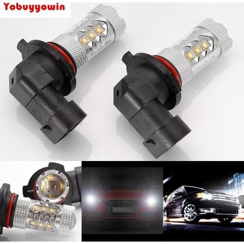2 Pieces New 80W Cree Chips White 9006 HB4 LED Car Fog Running Light Bulbs12V 24V DC