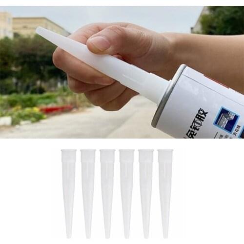 20Pcs New Universal Plastic Caulking Nozzle Glass Glue Tip Mouth Home Improvement Construction Tools 9.7*1.8CM