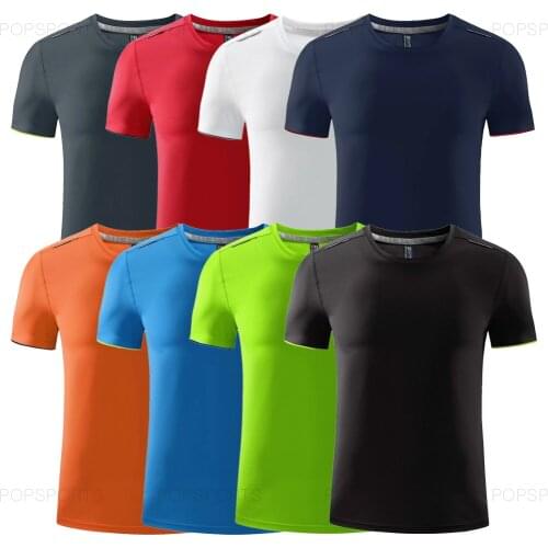 2021 Unisex Mens Runnning T-Shirts Women Sportwears Football Gym Fitness Top Breathable Streetwears