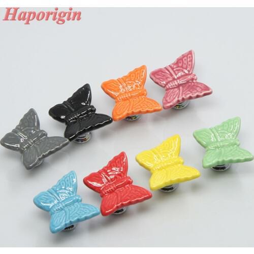 3pcs Butterfly Kitchen Cabinet Drawer Knobs Rustic Knobs Wardrobe Door Handles Kids Bedroom Cupboard Knobs Closet Dresser Pulls