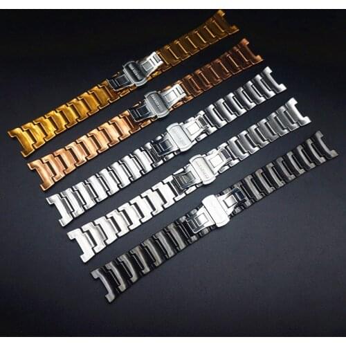 Watch Accessories Strap FOR RADO 6020 Watch Band Tungsten Steel Butterfly Buckle Bracelet Bolton Notch 11X22MM 7X14MM