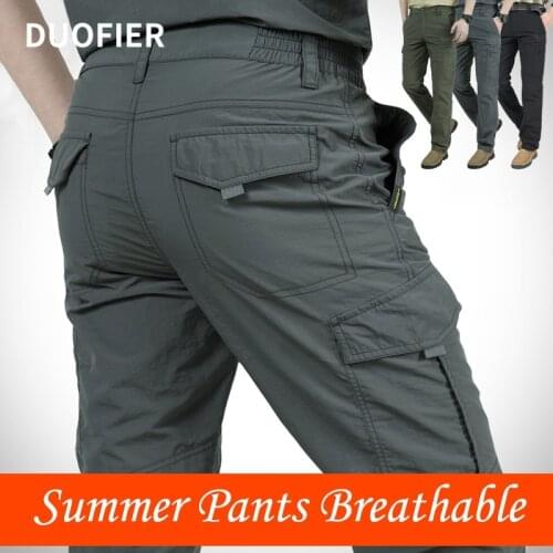 Cargo Pants Men Elastic Casual Trousers Tactical Military Hiking Trekking Joggers Waterproof Breathable Sweatpants Streetwear