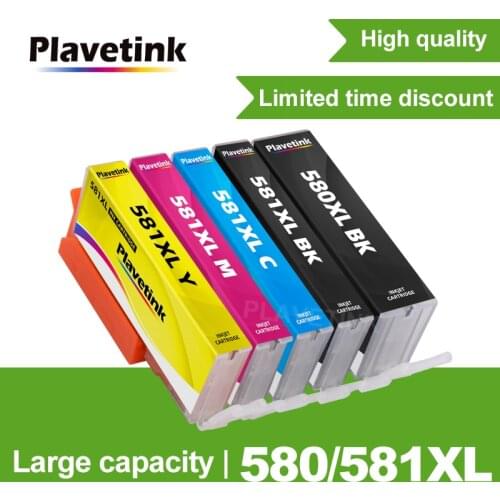 Plavetink PGI580 CLI581 Ink Cartridge For Canon PIXMA TS8150 TS8151 TS8152 TS8250 TS8251 TS8252 TS8350 TS9150 TS9155 Printer