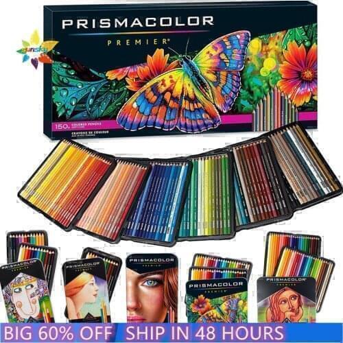 Prismacolor Colored Pencils Professional Set of 150 Colors,Soft Wax-Based Cores,Ideal for Drawing Art Sketching Shading Tin Box