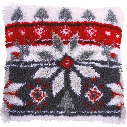 DIY Cushion Carpet Mat Latch Hook Rug Kits Cover Hand Craft Embroidery Pillowcase Crocheting Sofa Handmade Baby Wedding Kids Par