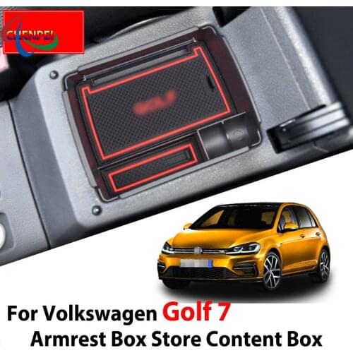 For Volkswagen Golf 7 Armrest Box Storage Box Modified Central Storage Box Compartment Storage Box Car Accessories