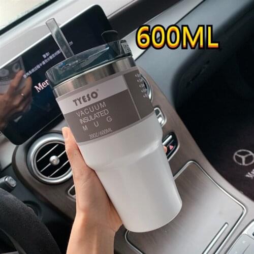 Custom logo Double wall Stainless steel Coffee Mug Thickened Big Car ​Mug Travel Thermo Cup Thermosmug For Gifts Thermos Flask