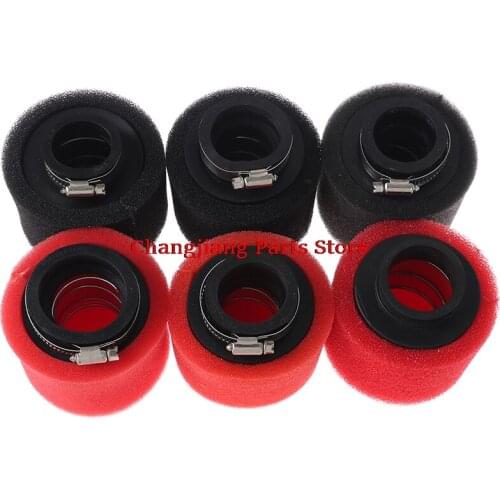 1PC 35mm 38mm 42mm 45mm 48mm Black Red Straight Neck Foam Air FilterSponge Cleaner Moped Scooter Dirt Pit Motorcycle Bike