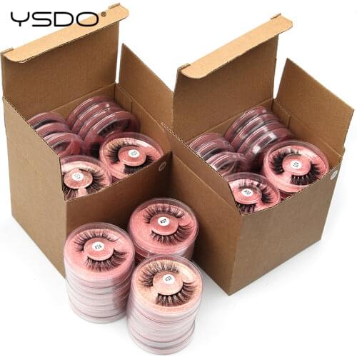 Wholesale eyelashes set bulk 3d mink lashes 4/20/50/100pcs natural long false eyelash extension fluffy volume faux cils eye lash