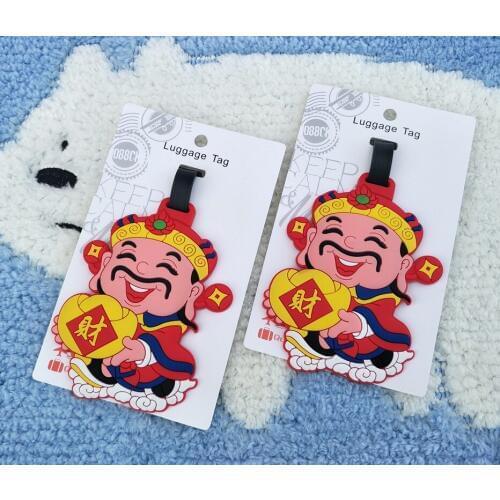 IVYYE God of wealth Anime Travel Accessories Luggage Tag Suitcase ID Address Portable Tags Holder Baggage Labels New