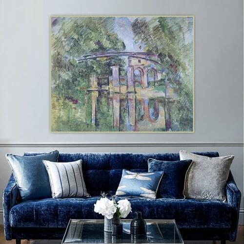 Citon Paul Cezanne《Aqueduct and Lock》Canvas Art Oil Painting Artwork Picture Wall Background Decorations Home Living Room Decor