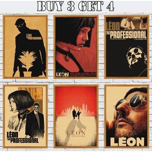 The Killer Is Not Too Cold Wall Sticker Classic Movie Posters Vintage Kraft Paper Leon Poster Wall Decoracion Pared Home Decor