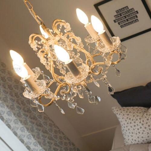 Korean Modern Garden Lamp Dining Room Bedroom Candle Crystal Chandelier Led Lamps Chandelier Lighting Lustres De Cristal