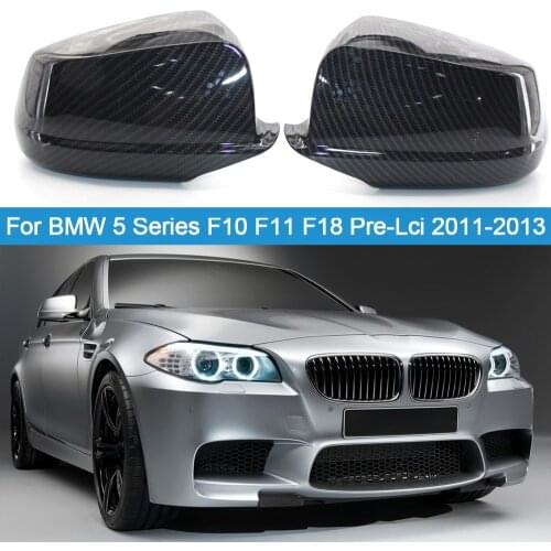Car Mirror Cover Replacement Side Mirror Caps Rear Door Wing Rear View Trim Shell For BMW 5 Series F10 F11 F18 Pre-Lci 2011-2013