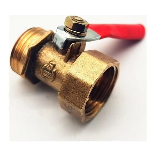 Brass small ball valve Female/Male Thread Brass Valve Connector Joint Copper Pipe Fitting Coupler Adapter1/8" 1/4'' 3/8'' 1/2