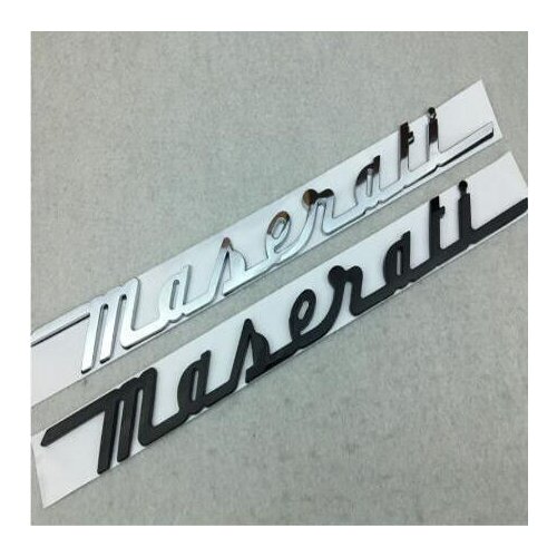 New Matte gloss Black silver For Maserati Trunk Nameplate Logo Emblem Badges Ghibli OEM