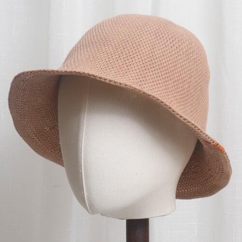 Bucket Hats Ladies Bowknot Basin Hat Summer Korean New Style Breathable Sunshade Solid Color Sunscreen Fisherman Hat