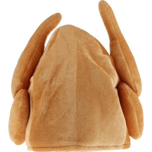 Funny Turkey Hat Plush Cap for Kids Adults, Halloween Christmas Costume Accessories