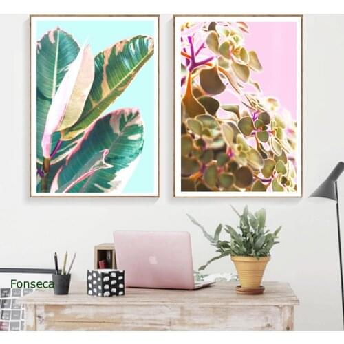 Tropical Banana Leaf Flower Canvas Painting Nordic Posters And Prints Wall Art Pictures For Living Room Bedroom Home Decor