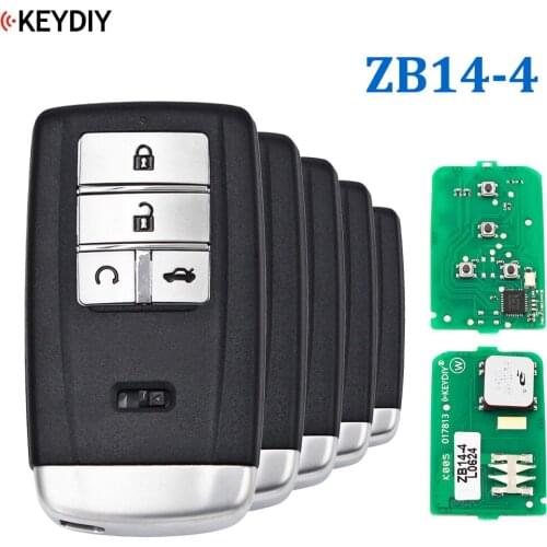 5PCS,KEYDIY ZB Series Universal Smart Key ZB14-4 for KD900 KD-X2 Car Key Remote Replacement Fit More than 2000 Models