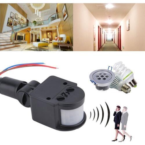2019 New Universal Motion Sensor Light Switch Outdoor AC 220V Automatic Infrared PIR Motion Sensor Switch With LED Light