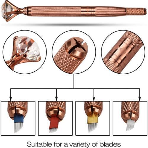 Embroidery Munsu Tebori with Diamond Microblading Tattoo Permanent Tattoo Eyebrow Makeup Manual Pen Handle Eyelash Manual Tools