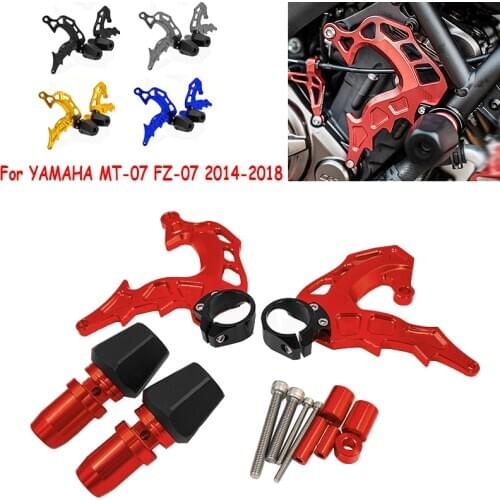 CNC Engine Stator Full Protection Cover MT07 FZ-07 Frame Slider Crash Pad Falling Guard For Yamaha MT-07 FZ 07 2014-2018 MT 07