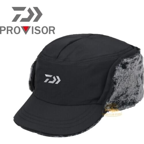 Winter DAIWA Fishing Hat Men Outdoor Plus Velvet Windproof Ear Protection Fishing Hat Riding Ski Thickening Warm Fishing Hat