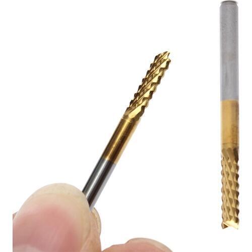10pc 3mm Tungsten Steel Drill Bit Titanium Coat Carbide End Mill Engraving Bits CNC PCB Rotary Burrs Milling Cutter Drill Bit