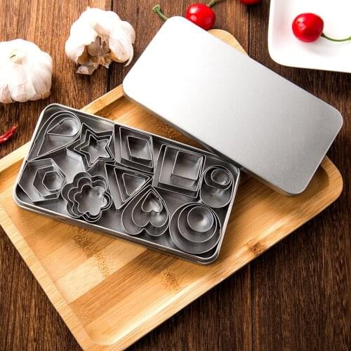 2-4cm 30pcs/Lot Clay Cutter Stainless Steel Geometry Drop Round Designer DIY Ceramic Pottery Polymer Clay Craft Cutting Mold
