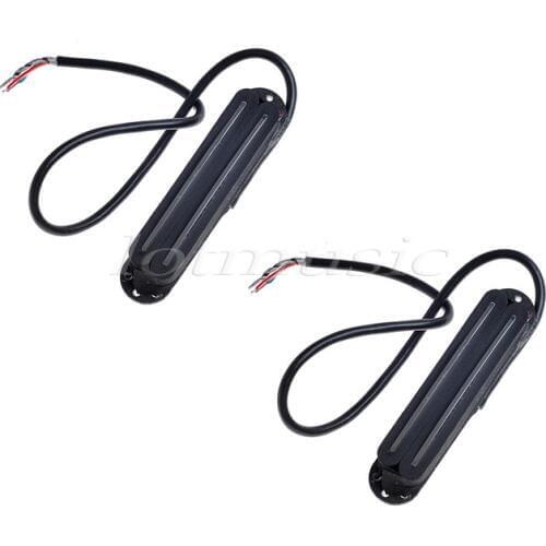 2Pcs Black Belcat Alnico V Hot Rail Blade Pickup For Strat Guitar Replacement