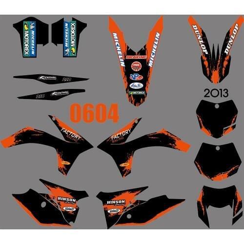 3M 0604 Motorcycle Team Graphic & Backgrounds Decal Stiker Kits for KTM EXC 2012 2013 and for XC 2011