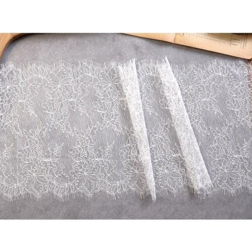 9M/ LOT 23cm hot sale solid color French Chantilly lace fabric and trim colors for choice DIY kid dress shirt skirt accessory