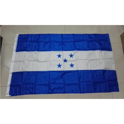 Free shipping aerlxemrbrae flag 90*150cm Hanging Honduras National flag Home Decoration Honduras flag