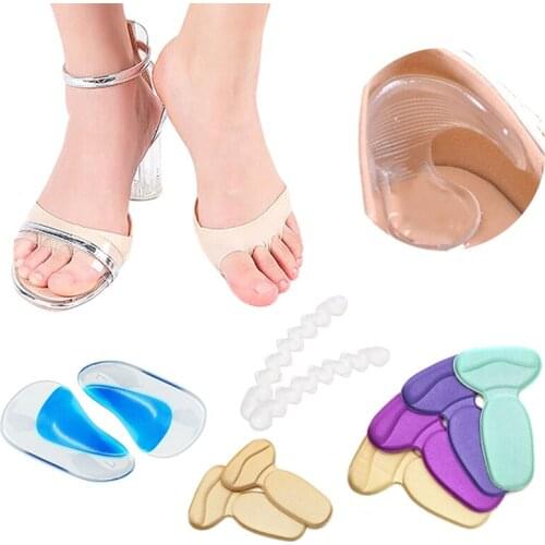 Gel Orthopedic Insoles for Shoes Self-Adhesive Flatfoot Corrector Arch Support Orthotic Shoe Pads Forefoot High Heel Insole