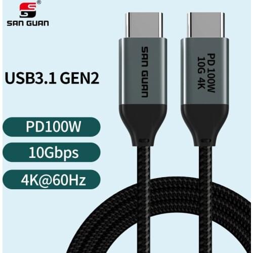 USB C to USBC Cable,10Gbps USB 3.2 Gen2 Type C 100W Fast Charge 5A Power Delivery,4K@60Hz Video,Compatible for Oculus Xiaomi etc
