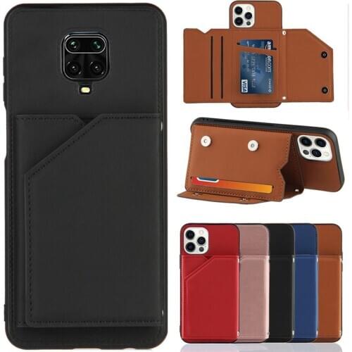 Luxury Flip Leather Cover Case For Redmi Note 9 9S Pro Max 9A 9C Poco X3 NFC Wallet Cases Card Slots Bag Stand Phone Shell