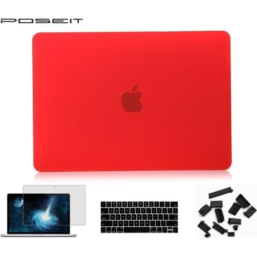 Matte Hard Case Cover+Keyboard Cover+Screen Film+Dust Plugs For Apple Macbook Air 11 13 Pro Retina 12 13 15 16 inchS Touch Bar
