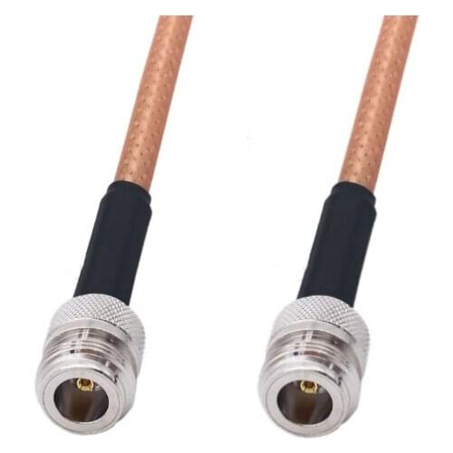 N Female To N Female RG400 Cable Double Shielded Copper Braid Coax Low Loss Jumper Cable 50ohm