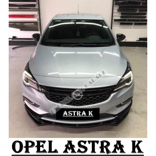 For Opel Astra K Front Bumper Attachment Lip 2015-2020 Piano Glossy Black Splitter Diffuser Universal Spoiler Bumper