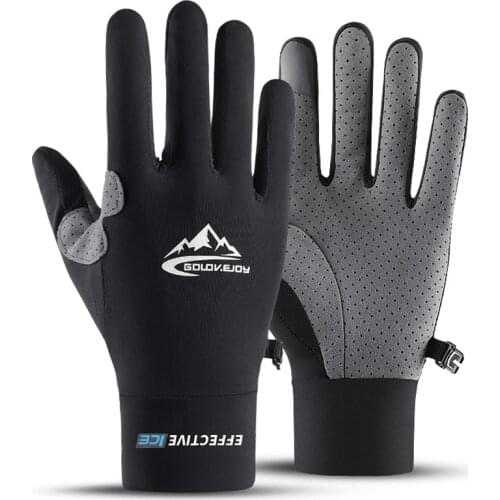 Riding Gloves touch screen antiskid sports sunscreen summer fishing sweat absorption breathable ice thin gloves